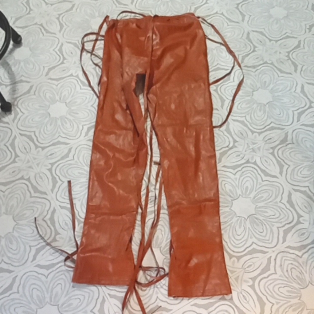 Strappy Pants Pleather Sz Med Interior lined Sexy second skin Party Dance DO MY